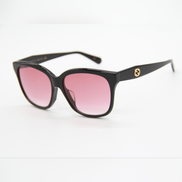 NEW GUCCI GG0800SA 002 BLACK RED CAT EYE SUNGLASSES GUCCI - Picture 5 of 13